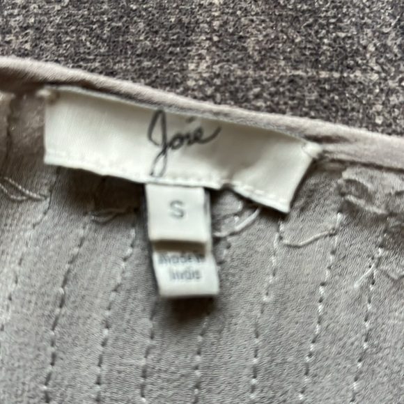 Joie Silk Caviar Intricate Beaded Tank in Color Opal/Taupe Size Small - Picture 5 of 5